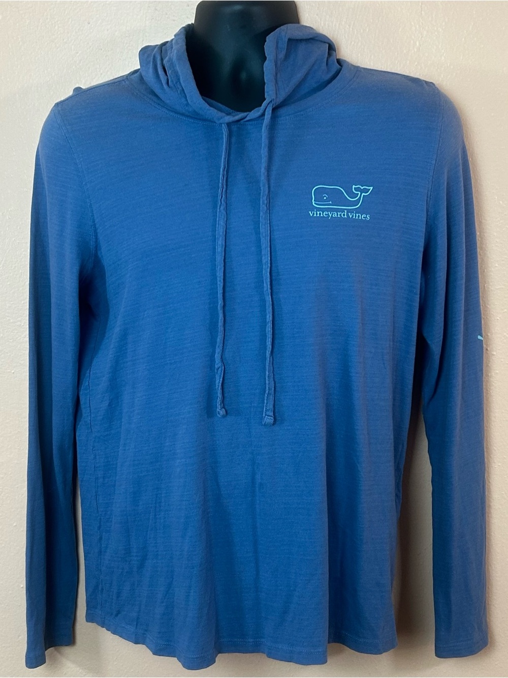 Vineyard Vines Blue Whale Hooded Long Sleeve T-Shirt Men M